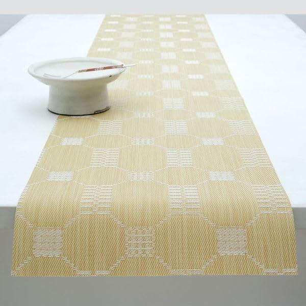 imageMartha by Martha Stewart  Chilewich Coverlet Table Runner in Sea  Easy Care Woven Textile  IndoorOutdoor  StainFade Resistant  14quot x 72quotWheat