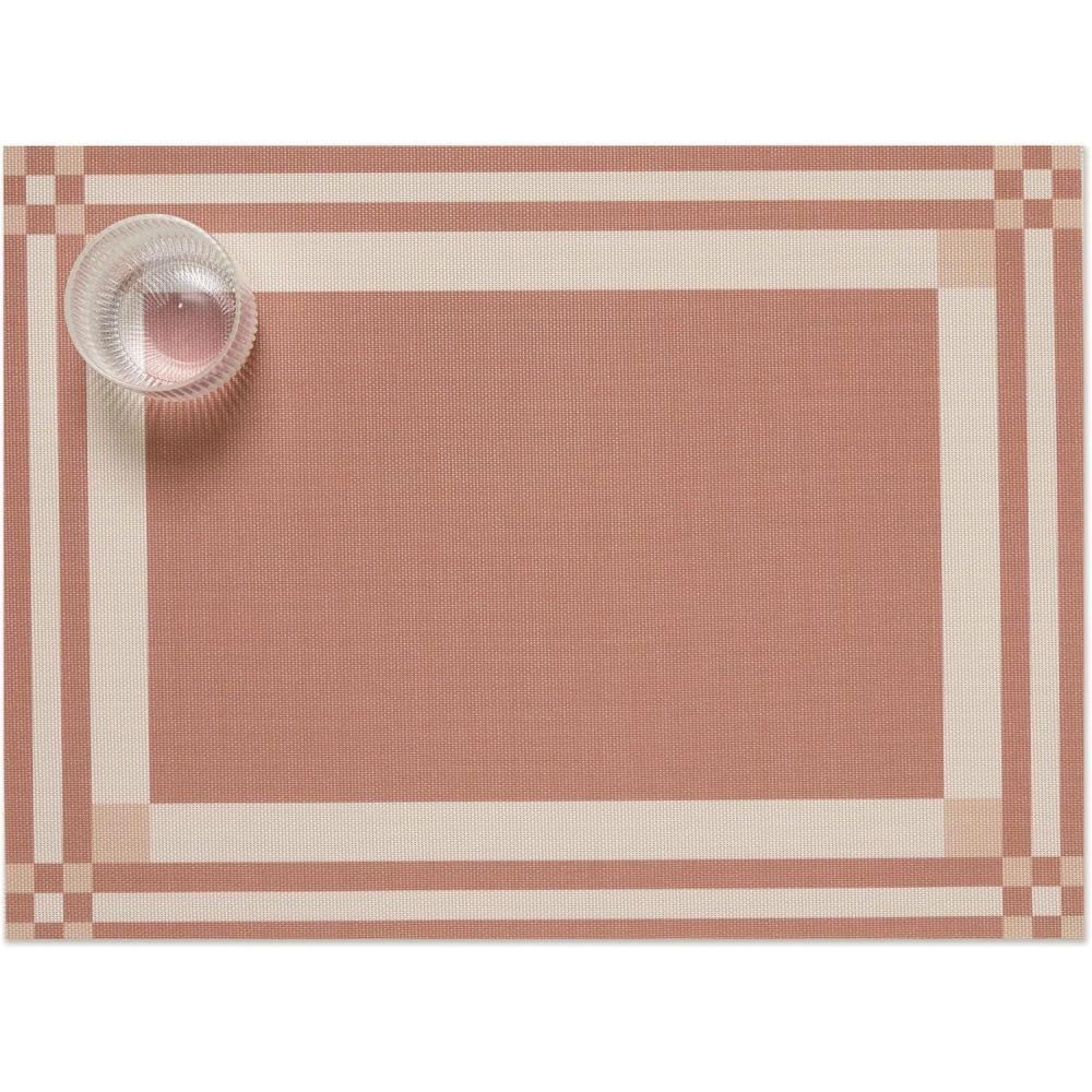 imageMartha by Martha Stewart Chilewich Handkerchief Placemats in Burnt Coral Set of 4 Easy Care Woven Tabletop Textiles IndoorOutdoor 185quot x 135quot RectangleBurnt Coral