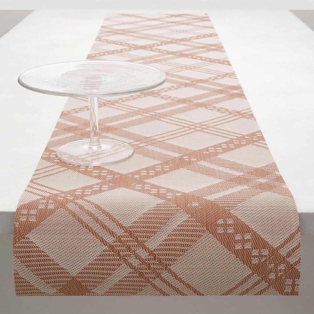 imageMartha by Martha Stewart Chilewich Ribbons Table Runner in Burnt Coral Easy Care Woven Textile IndoorOutdoor StainFade Resistant 14quot x 72quotBurnt Coral