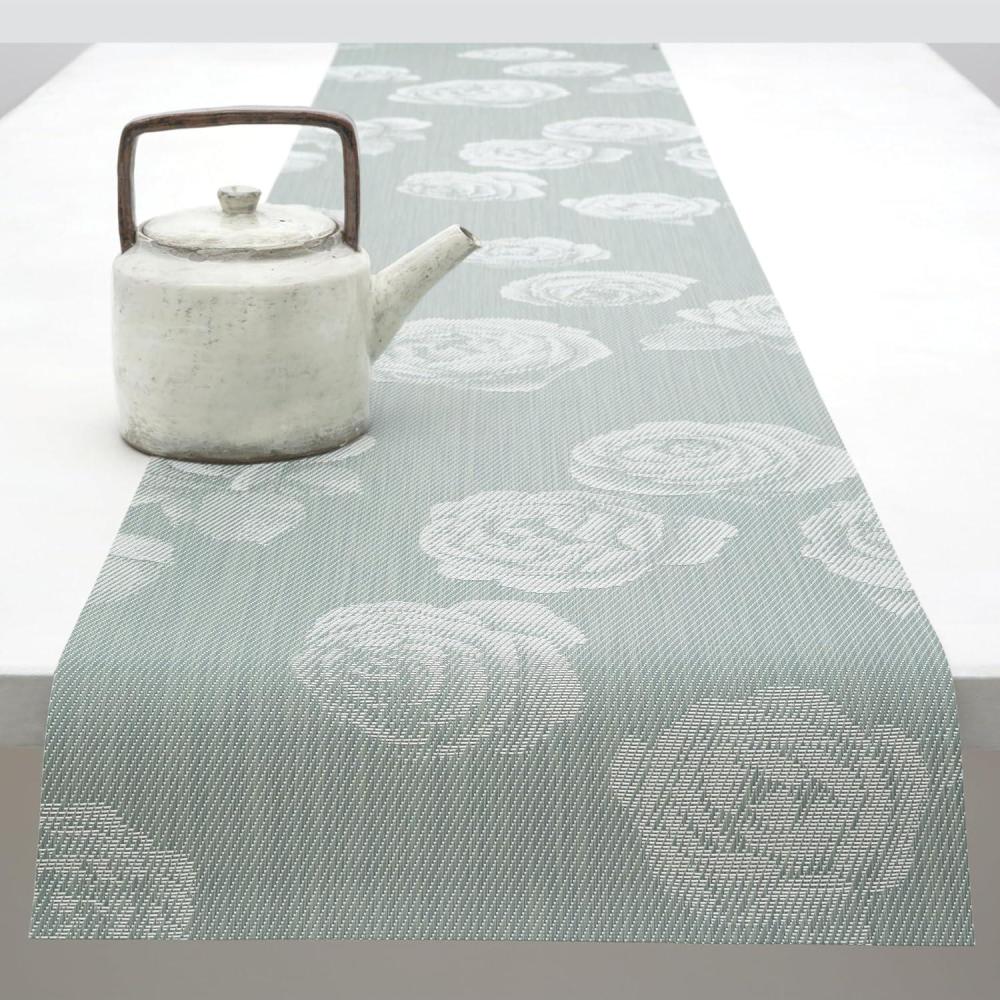 imageMartha by Martha Stewart Chilewich Rosette 14x72 Table Runner in FlaxAbalone