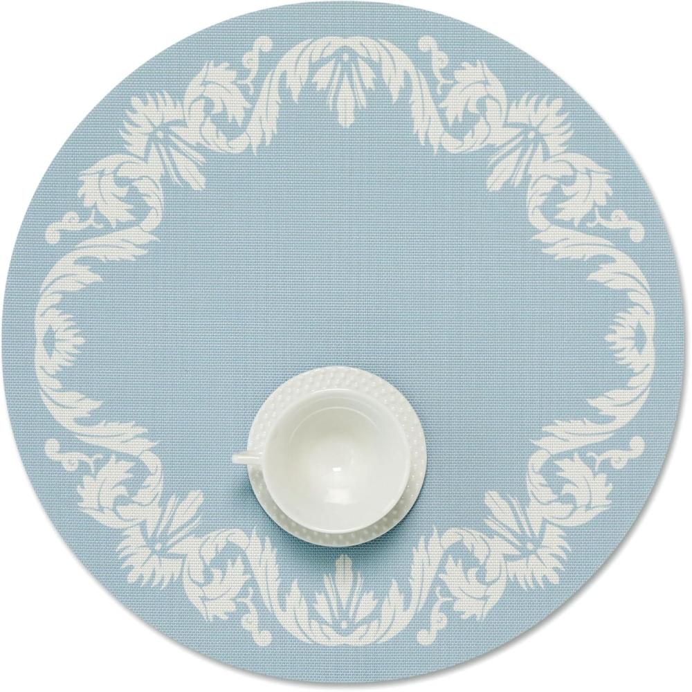 imageMartha by Martha Stewart Chilewich Scroll Round Set of 4 Placemats in Burnt CoralSea