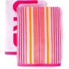 MARTHA STEWART 100% Cotton Bath Towels Set Of 6 Piece, 2 Bath Towels, 2 Hand Towels, 2 Washcloths, Quick Dry Towels, Soft & Absorbent, Bathroom Essentials, Light Gray(X Coral Pink)