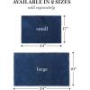 MARTHA STEWART Drylon Microfiber Bath Rug – 1 Piece, Ultra Soft Plush, Non-Slip, Thick, Washable Bathroom Rugs, Home Decor Accessories, Household Essentials, Large Bath Mat, 21″ x 34″​, Navy Blue(Navy Blue)