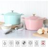 MARTHA STEWART Gatwick 7 QT Enamel Cast Iron Dutch Oven Pot with Lid, Martha Blue(Pink)