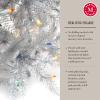 MARTHA STEWART Gold Tinsel Pre-Lit Artificial Christmas Tree, 7 Feet, Clear White Lights (BTIPI1)(Silver / Colored Lights)
