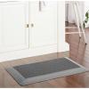 MARTHA STEWART Mira Modern Heathered Solid Anti-Fatigue Air-Infused Kitchen Mat, Brown, 19.6″x32″(Black)