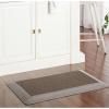 MARTHA STEWART Mira Modern Heathered Solid Anti-Fatigue Air-Infused Kitchen Mat, Brown, 19.6″x32″(Brown)