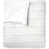 MARTHA STEWART Natalie King Size Duvet, 3 Piece Set-1 Duvet Cover, 2 Pillow Shams, Crinkle Velvet Texture, Soft & Royal, Machine Wash, 104″x92″ with Button Closure, Champagne(Grey & Oat)