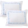 MARTHA STEWART Natalie King Size Duvet, 3 Piece Set-1 Duvet Cover, 2 Pillow Shams, Crinkle Velvet Texture, Soft & Royal, Machine Wash, 104″x92″ with Button Closure, Champagne(Soft Blue)