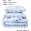MARTHA STEWART Natalie King Size Duvet, 3 Piece Set-1 Duvet Cover, 2 Pillow Shams, Crinkle Velvet Texture, Soft & Royal, Machine Wash, 104″x92″ with Button Closure, Champagne(Blue)