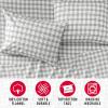 Martha Stewart – Flannel Sheets Full Size, Anti-Pilling & Wrinkle Resistant Cotton, Touchably Soft for All-Season Comfort – Bed Sheets with Matching Pillowcases & Fitted Sheet (Holiday Bows Red)(Gray)