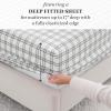 Martha Stewart – Flannel Sheets Full Size, Anti-Pilling & Wrinkle Resistant Cotton, Touchably Soft for All-Season Comfort – Bed Sheets with Matching Pillowcases & Fitted Sheet (Holiday Bows Red)(Holiday Windowpane Plaid White/Grey)