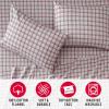Martha Stewart – Flannel Sheets Full Size, Anti-Pilling & Wrinkle Resistant Cotton, Touchably Soft for All-Season Comfort – Bed Sheets with Matching Pillowcases & Fitted Sheet (Holiday Bows Red)(Holiday Lodge Plaid Red/Grey)