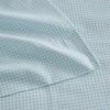 Martha Stewart – Full Size Sheets Set, Crisp & Tailored Cooling Sheets w/a Naturally Smooth Cotton Percale Lightweight Feel – Bed Sheets with Matching Pillowcases & Fitted Sheet (Stripe Blue)(Small Gingham Blue)