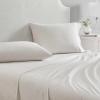 Martha Stewart – Full Size Sheets Set, Crisp & Tailored Cooling Sheets w/a Naturally Smooth Cotton Percale Lightweight Feel – Bed Sheets with Matching Pillowcases & Fitted Sheet (Stripe Blue)(Stripe White)