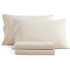 Martha Stewart – Full Size Sheets Set, Crisp & Tailored Cooling Sheets w/a Naturally Smooth Cotton Percale Lightweight Feel – Matching Pillowcases & Fitted Sheet (Skylands Solid Beige)(Skylands Solid Beige)