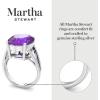 Martha Stewart 10 1/4 Carat Oval Shape Gemstone Ring with Lab Grown Diamonds in Sterling Silver, Cho(Amethyst)