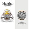 Martha Stewart 10 1/4 Carat Oval Shape Gemstone Ring with Lab Grown Diamonds in Sterling Silver, Cho(Citrine)