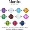 Martha Stewart 10 1/4 Carat Oval Shape Gemstone Ring with Lab Grown Diamonds in Sterling Silver, Cho(Emerald)