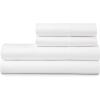 Martha Stewart 100% Cotton Queen Sheets Set – 4 Piece, Soft, Smooth, Durable, Easy Care, 16″ Deep Pocket Sheets, Bedding Sheets, Sateen Sheets, 1 Flat, 1 Fitted, 2 Pillowcases, Dorm Essential, Yellow(White)