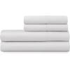 Martha Stewart 100% Cotton Queen Sheets Set – 4 Piece, Soft, Smooth, Durable, Easy Care, 16″ Deep Pocket Sheets, Bedding Sheets, Sateen Sheets, 1 Flat, 1 Fitted, 2 Pillowcases, Dorm Essential, Yellow(Light Gray)