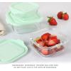 Martha Stewart 12 Piece Storage Borosilicate Glass Container Set w/Snap Martha Blue Lids