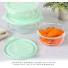 Martha Stewart 12 Piece Storage Borosilicate Glass Container Set w/Snap Martha Blue Lids