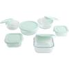 Martha Stewart 12 Piece Storage Borosilicate Glass Container Set w/Snap Martha Blue Lids