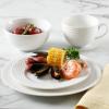 Martha Stewart 16 Piece Basket Weave New Bone China Embossed Porcelain Chip and Scratch Resistant Dinnerware Set(White)
