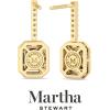 Martha Stewart 2 1/2 Carat Lab Grown Diamond Drop Earrings In 14K Gold, Emerald Cut Lab Grown Diamond Earrings(yellow-gold)
