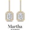Martha Stewart 2 1/2 Carat Lab Grown Diamond Drop Earrings In 14K Gold, Emerald Cut Lab Grown Diamond Earrings(yellow-gold)