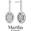 Martha Stewart 2 1/2 Carat Lab Grown Diamond Drop Earrings In 14K Gold, Oval Shape Lab Grown Diamond Earrings(white-gold)