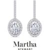Martha Stewart 2 1/2 Carat Lab Grown Diamond Drop Earrings In 14K Gold, Oval Shape Lab Grown Diamond Earrings(white-gold)