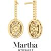 Martha Stewart 2 1/2 Carat Lab Grown Diamond Drop Earrings In 14K Gold, Oval Shape Lab Grown Diamond Earrings(yellow-gold)