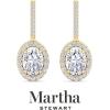 Martha Stewart 2 1/2 Carat Lab Grown Diamond Drop Earrings In 14K Gold, Oval Shape Lab Grown Diamond Earrings(yellow-gold)