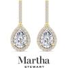 Martha Stewart 2 1/2 Carat Lab Grown Diamond Drop Earrings In 14K Gold, Pear Shape Lab Grown Diamond Earrings(yellow-gold)