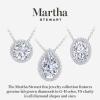 Martha Stewart 2 1/4 Carat Lab Grown Diamond Halo Necklace In 14 Karat Gold, Lab Grown Diamond Necklace For Women(white-gold)
