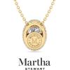 Martha Stewart 2 1/4 Carat Lab Grown Diamond Halo Necklace In 14 Karat Gold, Lab Grown Diamond Necklace For Women(yellow-gold)