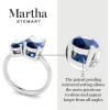 Martha Stewart 2 3/4 Carat Two Stone Gemstone Ring For Women in Sterling Silver, Gemstone Jewelry For Women(Option 10)