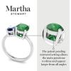 Martha Stewart 2 3/4 Carat Two Stone Gemstone Ring For Women in Sterling Silver, Gemstone Jewelry For Women(Option 2)