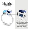 Martha Stewart 2 3/4 Carat Two Stone Gemstone Ring For Women in Sterling Silver, Gemstone Jewelry For Women(Option 3)