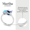 Martha Stewart 2 3/4 Carat Two Stone Gemstone Ring For Women in Sterling Silver, Gemstone Jewelry For Women(Option 3)