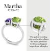 Martha Stewart 2 3/4 Carat Two Stone Gemstone Ring For Women in Sterling Silver, Gemstone Jewelry For Women(Option 4)