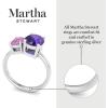 Martha Stewart 2 3/4 Carat Two Stone Gemstone Ring For Women in Sterling Silver, Gemstone Jewelry For Women(Option 6)