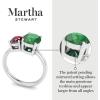 Martha Stewart 2 3/4 Carat Two Stone Gemstone Ring For Women in Sterling Silver, Gemstone Jewelry For Women(Option 7)