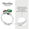 Martha Stewart 2 3/4 Carat Two Stone Gemstone Ring For Women in Sterling Silver, Gemstone Jewelry For Women(Option 7)