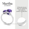 Martha Stewart 2 3/4 Carat Two Stone Gemstone Ring For Women in Sterling Silver, Gemstone Jewelry For Women(Option 8)