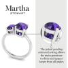 Martha Stewart 2 3/4 Carat Two Stone Gemstone Ring For Women in Sterling Silver, Gemstone Jewelry For Women(Option 8)