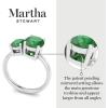 Martha Stewart 2 3/4 Carat Two Stone Gemstone Ring For Women in Sterling Silver, Gemstone Jewelry For Women(Option 9)