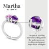 Martha Stewart 2 Carat Two Stone Gemstone Ring For Women in Sterling Silver, Gemstone Jewelry For Women(Option 1)
